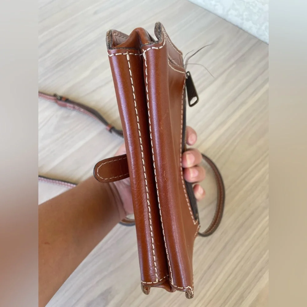 Patricia Nash Tan Leather Crossbody Bag